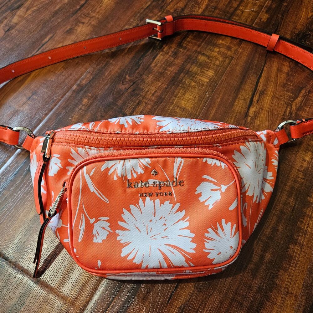 Kate Spade Dorien Nylon Orange Blossom Belt Bag Fanny Pack